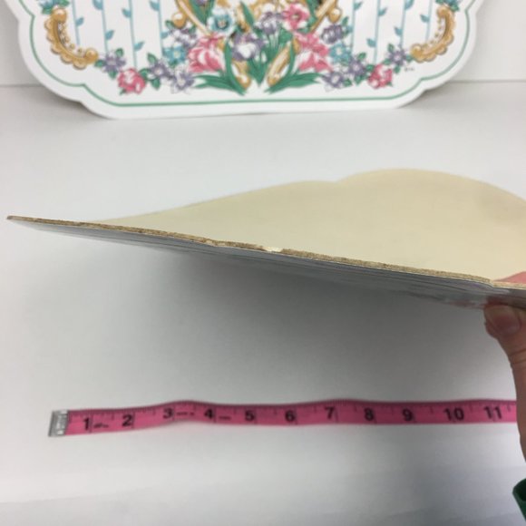 2 Vtg Easter Rabbit Bunny Heart Pastel Floral Easter Placemats Town Country READ - Picture 7 of 11